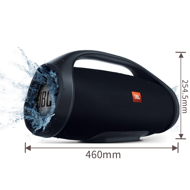 

2021Hot Boombox 2 Portable Wireless BT Wireles Speaker IPX7 Waterproof Loudspeaker Dynamics Music Subwoofer Outdoor Stereo, Black