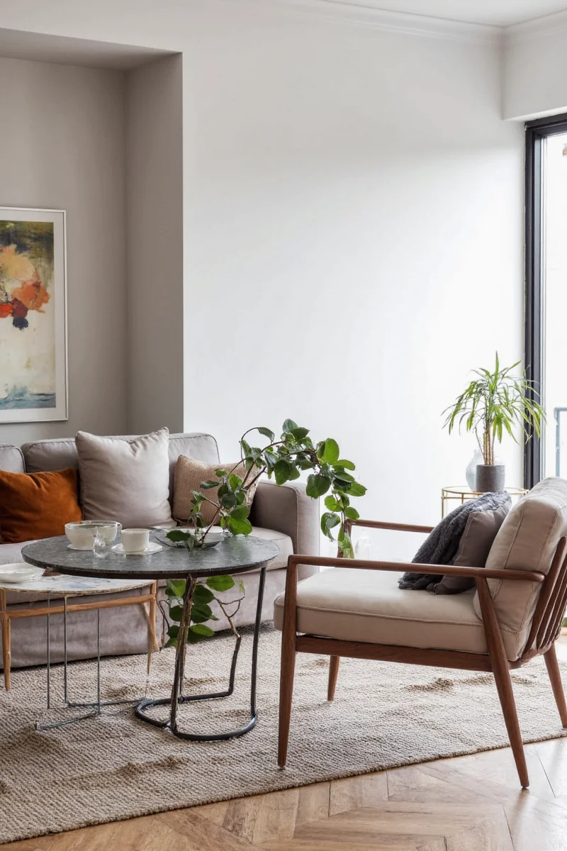 Modular sofa in a big living room