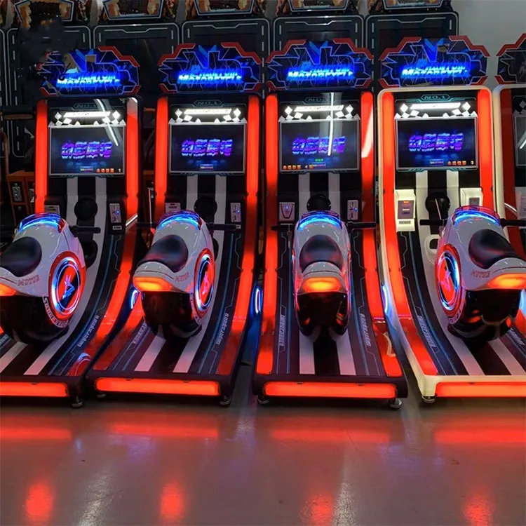 Amusement Game Simulator Kids Arcade Superbike Motorcycle Racing Swing Game Machine