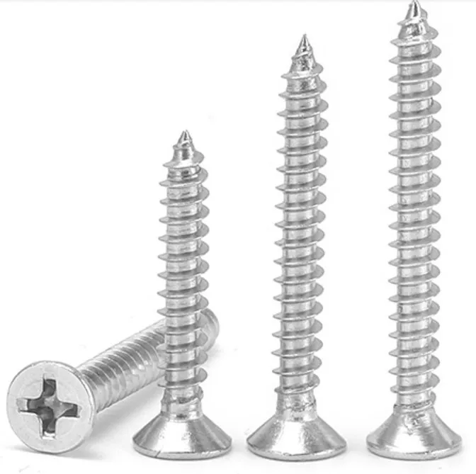 
Metric Cross recessed countersunk head self tapping screws 