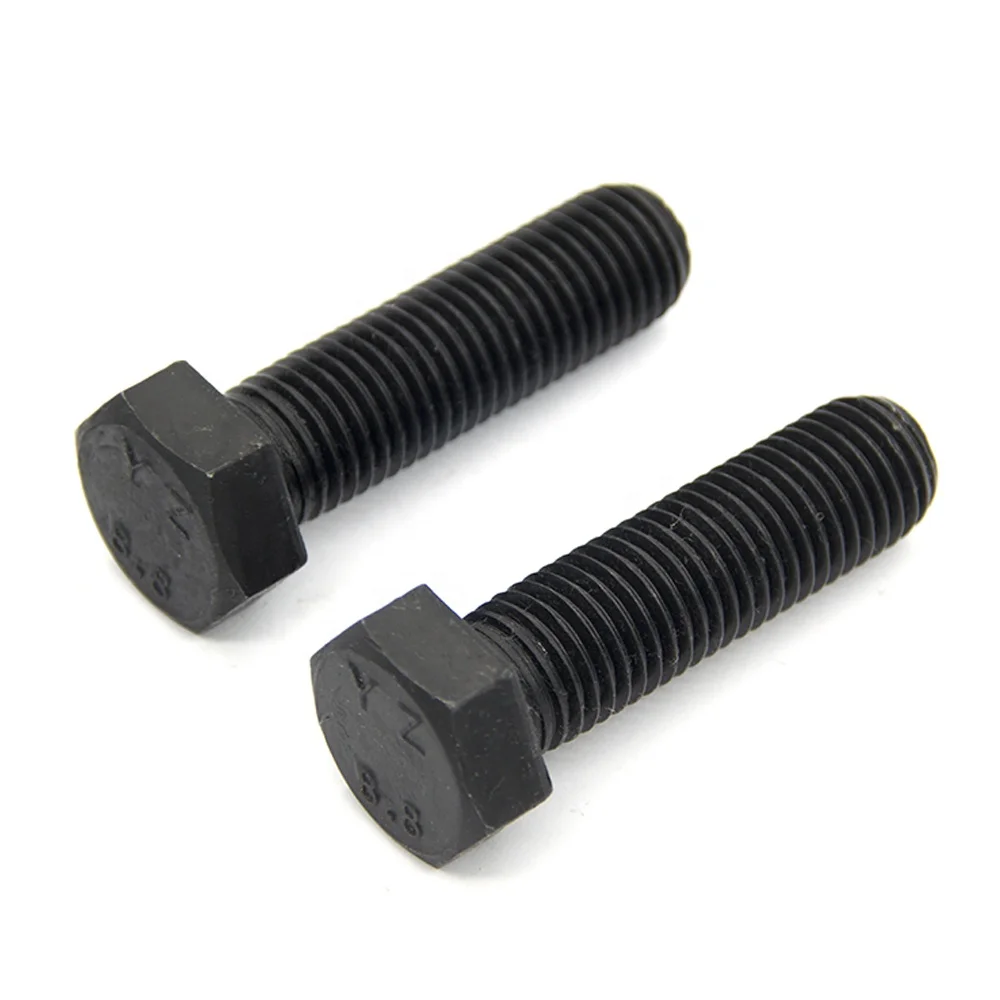 
High strength hexagonal bolts DIN933/931 Grade 8.8 black oxide 