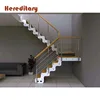 Residential internal used metal stair wooden steps staircase design