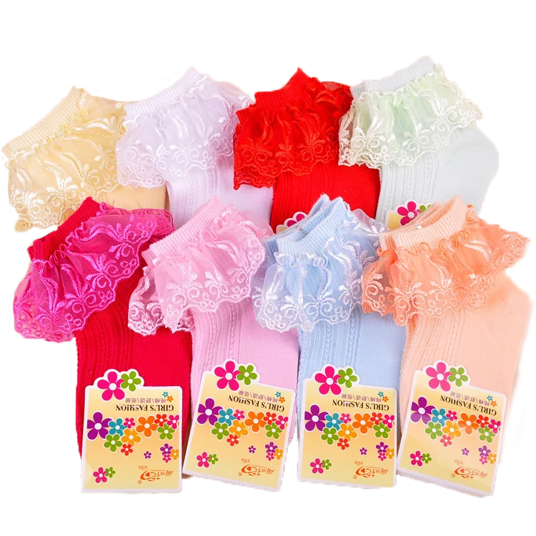 

003tb Hot Sell Kids Baby Girl Frilly Lace Ankle Socks Newborn Infant Toddlers Little Girl Cute Socks For Girls