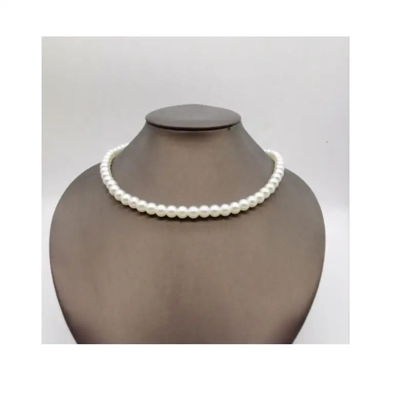 

Fine AAA 100% Natural freshwater pearl white rice-shaped beads, women girls gift necklace 6-7mm/strand