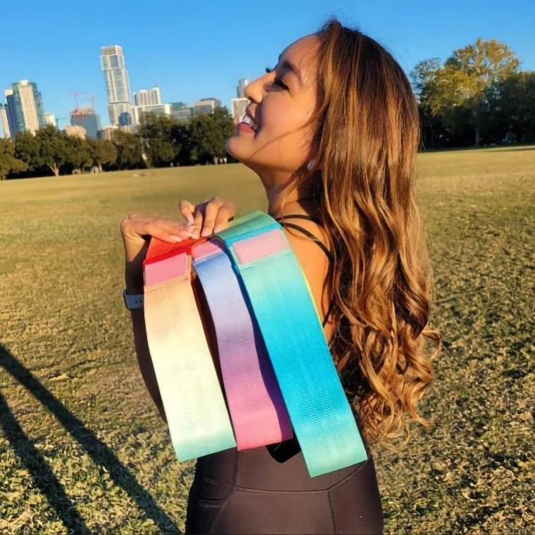 

Custom Logo Print 3 Cotton Fabric Hip Booty Bands Set Fitness Fabric Resistance Bands, 10 regular colors + customized color