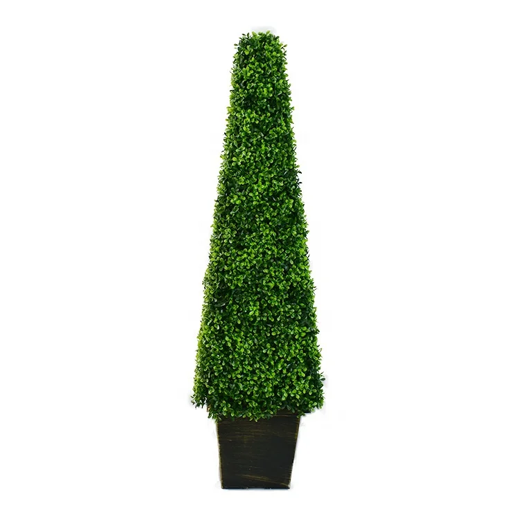 

factory directly 4 feet height plastic Pyramid Cones artificial plant tower artificial grass pyramid for garden decor