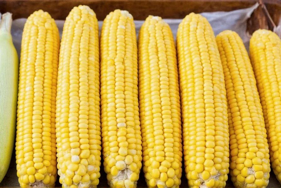 Boiled corn with butter