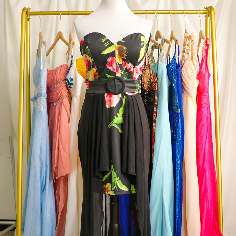

Western Fashion Hot Selling Womens Dresses Second Hand Dress, Mixed color