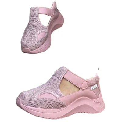 

Hot style large casual single shoe women flat bottom flying fabric hollow-out casual shoes, As shown in figure