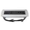 Electric flip up tabletop interconnect box conference table power socket 2 universal power 2 Lan network