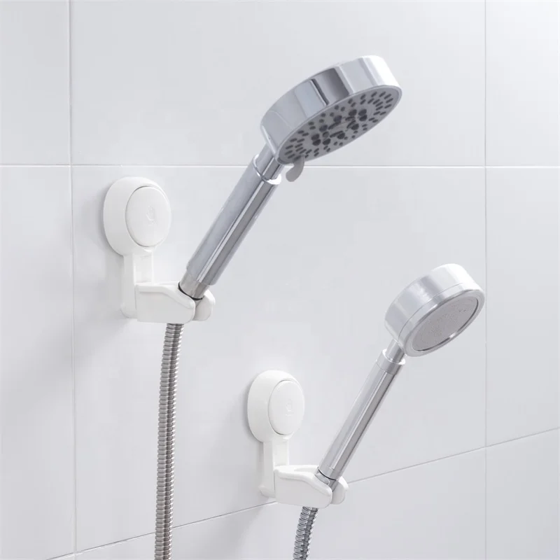 

Drill-free Hand Pressing Adjustable Wall Mounted Nozzle Shower Head Holder with Vacuum Suction for Bathroom Sets