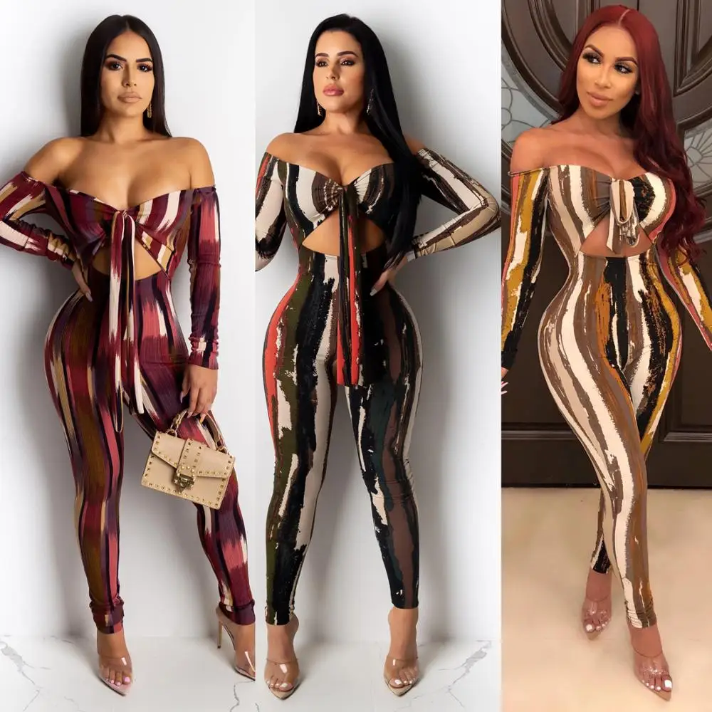2019 Women Jumpsuit Long Pant Woman Jumpsuit Sexy Bodycon Ladies Jumpsuit