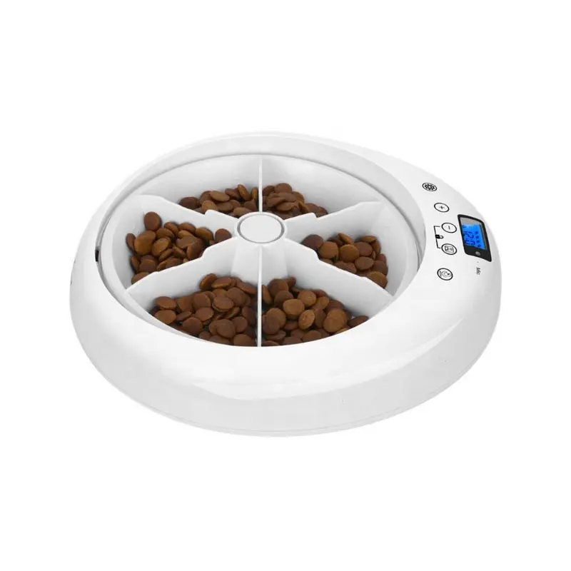 

Hot Selling 6l Water And Dispenser Feeder Microchip Suitable Both Wet Automatic Pet Feeding Dog Bowl, White