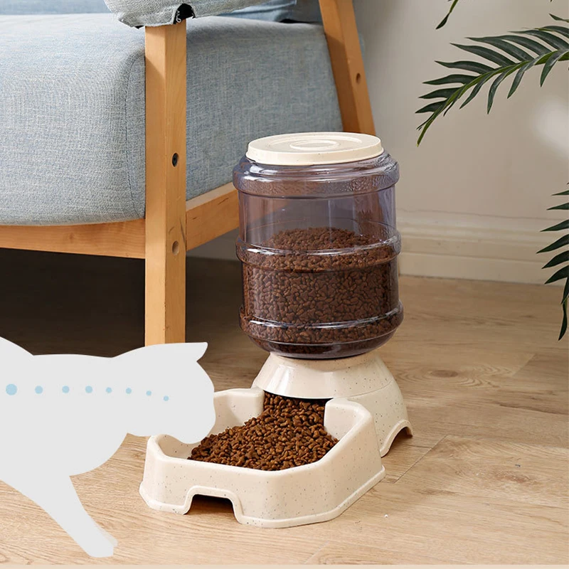 

3.8L Pet Water Dispenser Cat Automatic Feeder Pet Feeder and Waterer Food Water Bowl Dispenser Home Pet Feeding Bowl for Cat Dog