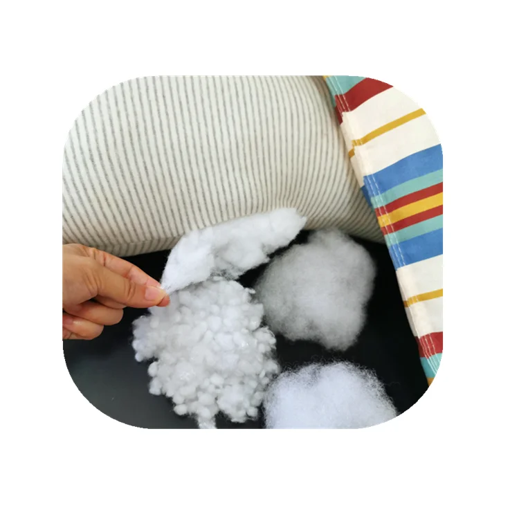 
Cheap Pillow Stuffing Solid Polyester Staple Fiber For Virgin 
