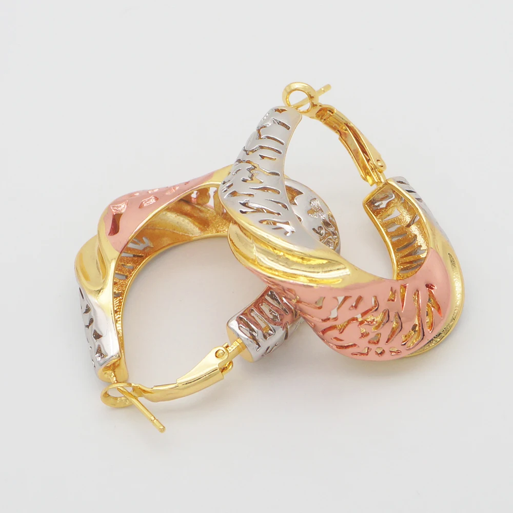 

new design 2019 beautiful gold jewelry beautiful earring set in good quality E271