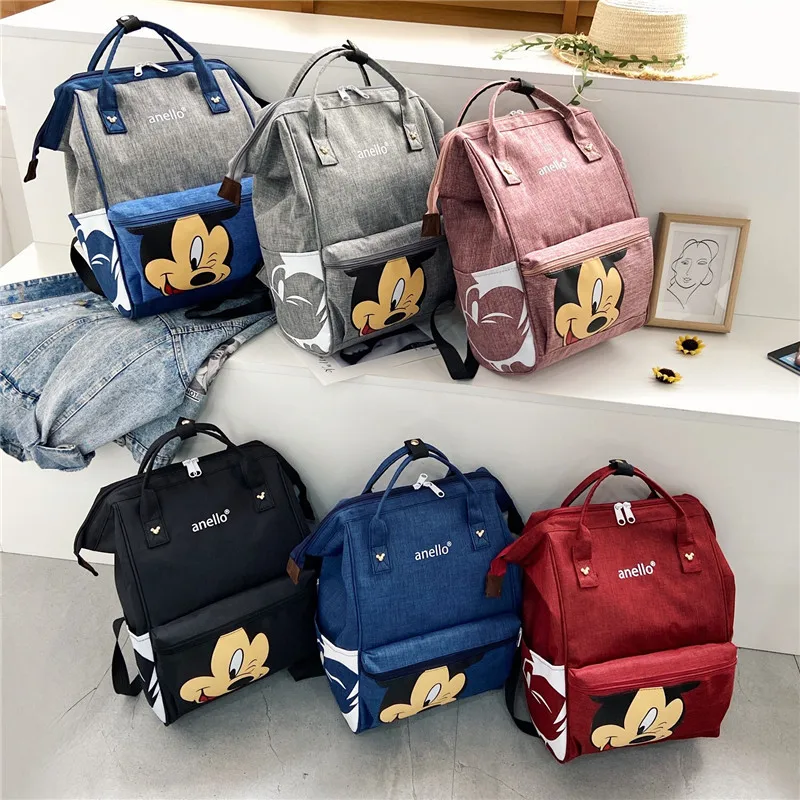 

2022 fashion kids women girls disney minnie mouse travel school rucksack back pack bag student mickey mouse backpack school bag, Multiple colors