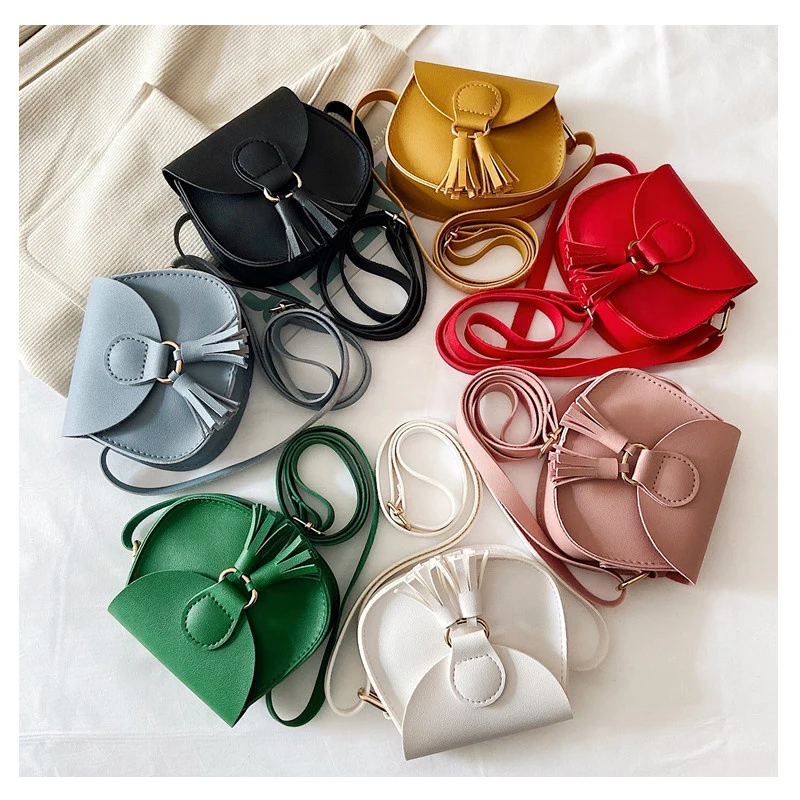 

BM9464 Free Samples Cute Candy Color Mini Kids Purses With Tassel Small Shoulder Bags Girls Designer Child's Cheap Handbags, Customized color