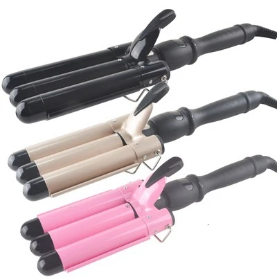 

Electronic Portable Hair Curling Iron Professional Triple Barrel Hair Curler Hair Wave Waver Styling Tools Fashion Styler Wand