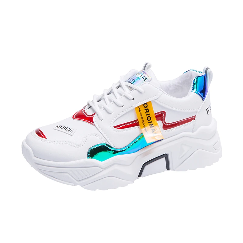 

China Manufacture Fashion Outdoor Sport Casual Women Sneakers, White+black +pink