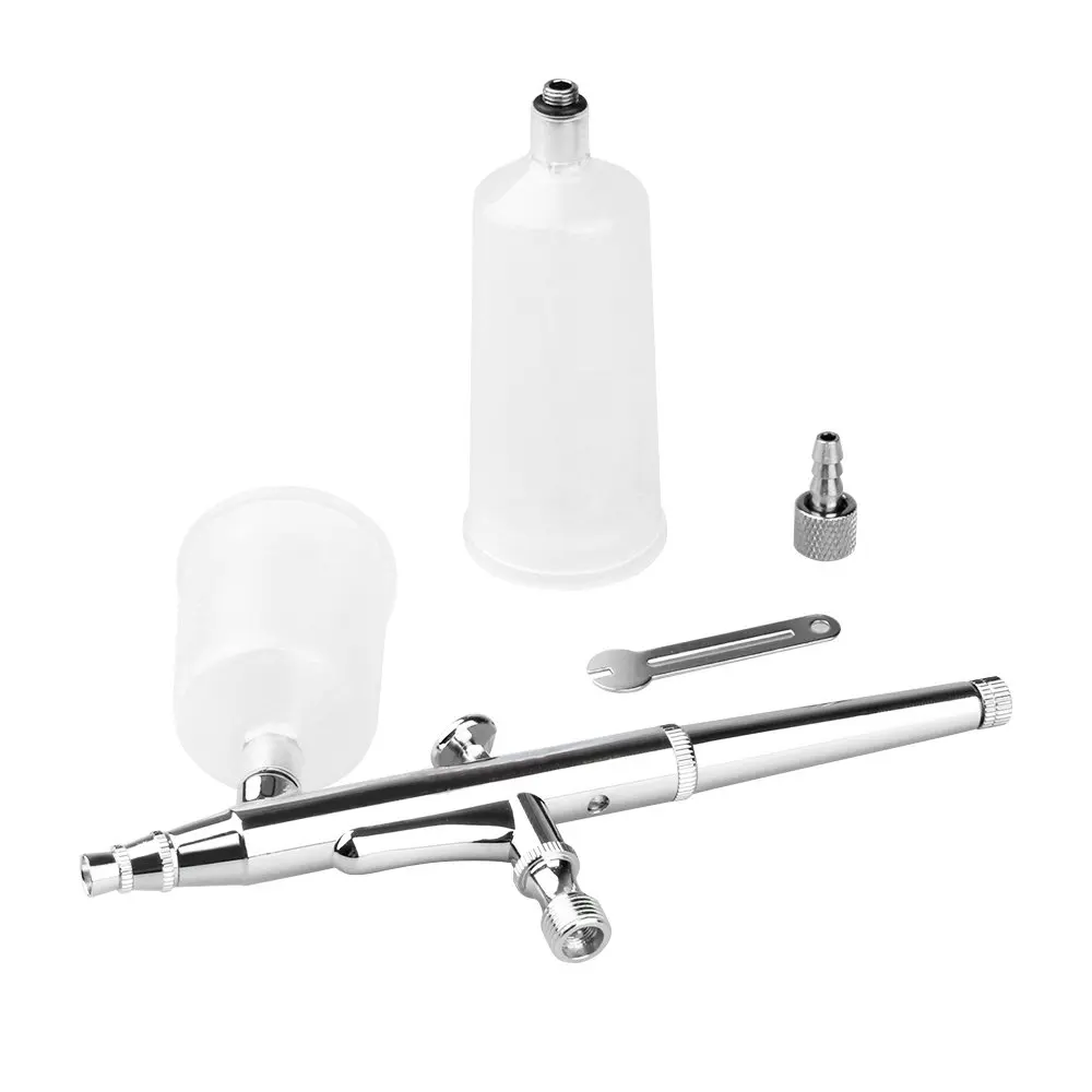 

Dual Action 20cc&40cc Gravity Feed Airbrush Set 0.3mm 0.2mm 0.4mm 0.5mm Nozzle
