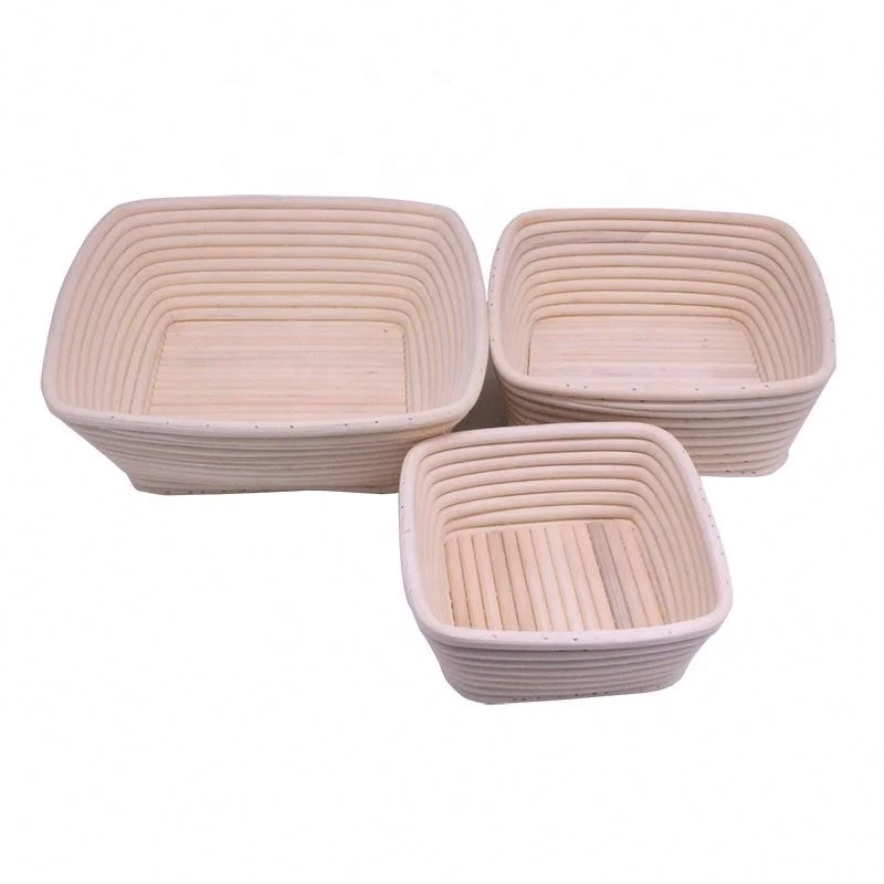 

Customize size food grade plastic proofing basket For bakery shop collapsible plastic laundry basket, Beige