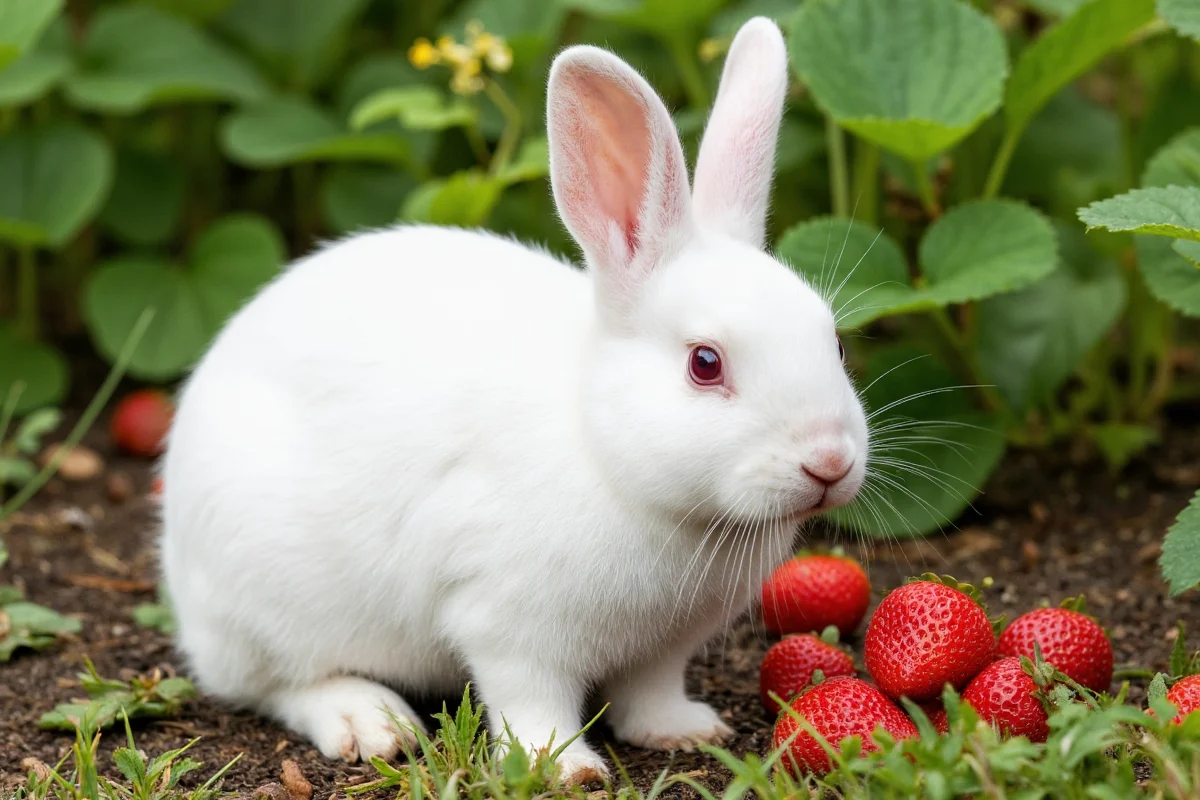 do rabbits eat strawberry plants