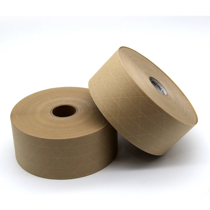 

Free Sample Water Activated Tape Reinforced Gummed Kraft Sealing Tape for Securing Pallets and Reinforcing of Shipping Cartons