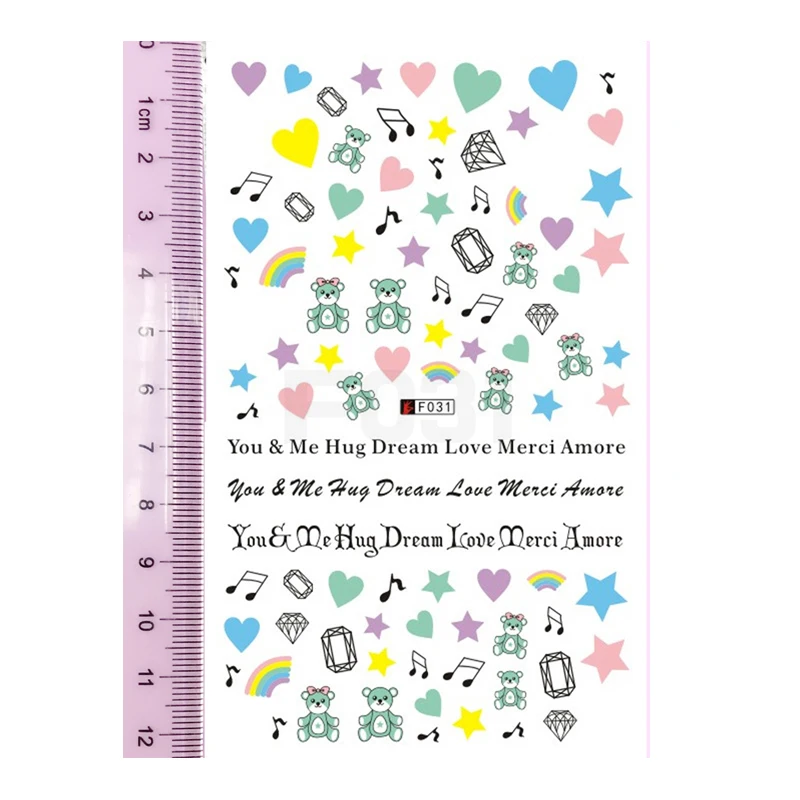 

F 031-070 New colour manicure sticker 3D manicure affixing love nail sticker Japanese cherry nail sticker, As pictures show