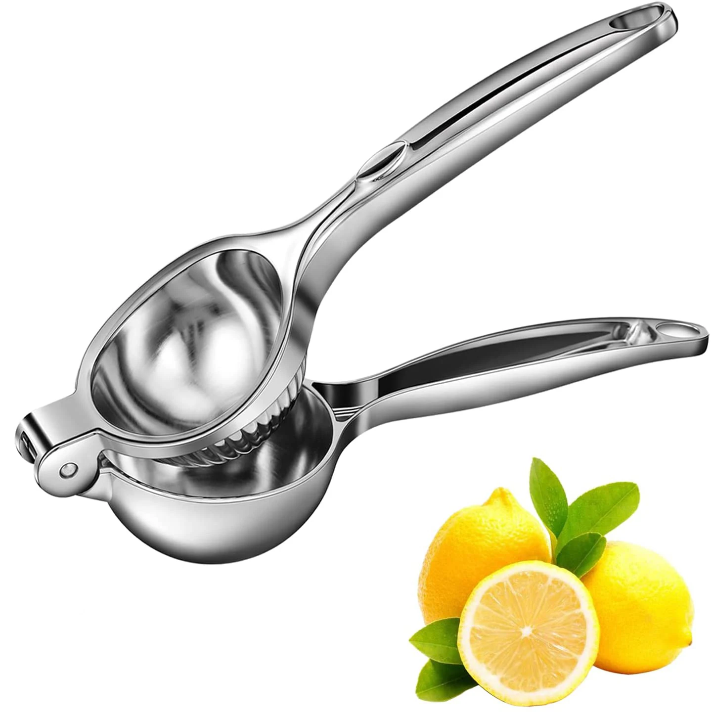 

Kitchen Tools Aluminium Alloy Fruit 2 In 1 Hand Citrus Manual Stainless Steel Juicer Lemon Lime Squeezer, Silver, customizable
