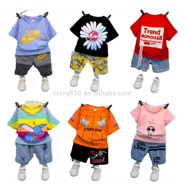 

Wholesale good quality children t shirt summer short sleeve t shirt girls cartoon t shirt cotton children's wear $0.95 dollar