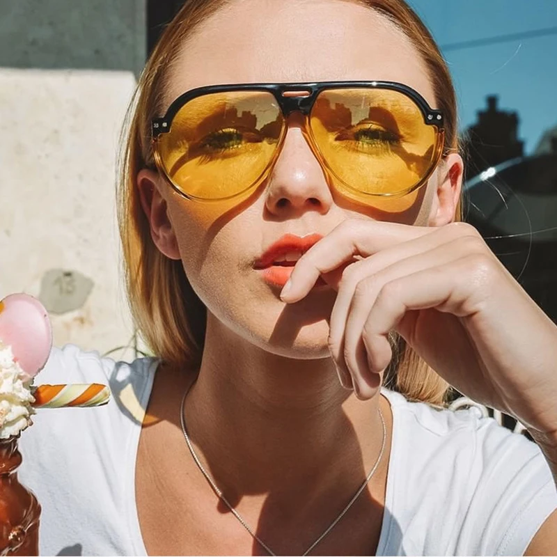 

2021 Brand arrivals Women OverSized Shades Glasses Sunglasses women river optical marco de metal gafa de sol hombre mujer 2021