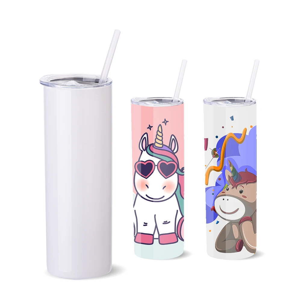 

20oz White Straight Skinny Stainless Steel Tumbler Cup Blank Sublimation Tumbler Wholesale 20 oz Stainless Steel Skinny Tumbler