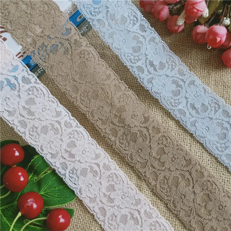 

S1051 5.5cm wide Spandex stretch textile lace decorative inner dress hem