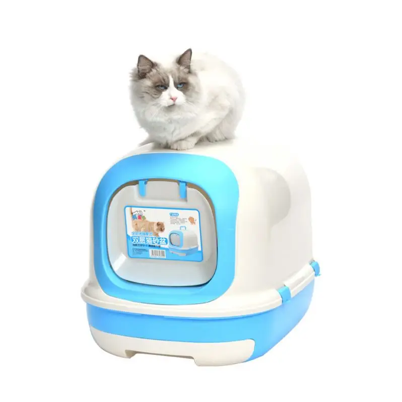 

CWW Drawer Type Pet Clean Grooming Sanitary Oversized Deodorant Splash-Proof Cat Litter Box Toilet