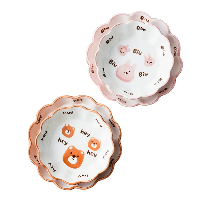 

Manufacturer custom wholesale porcelain binaural fresh-keeping box lunch box dinner plate