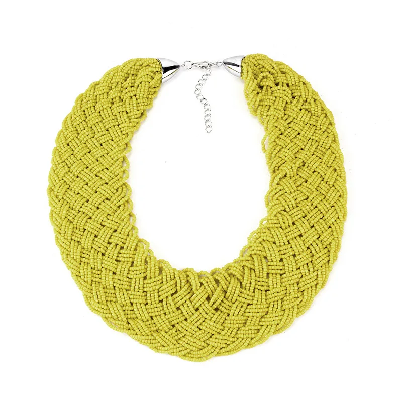

Wholesale big necklace,party seed bead necklace for women, Multi