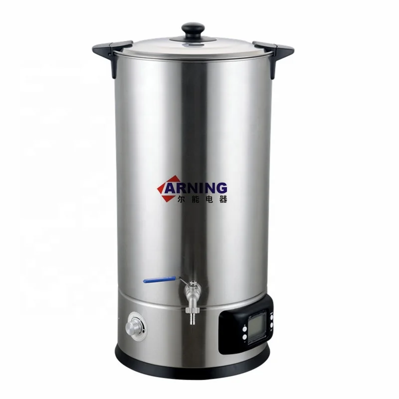 
30L Electric Beer Mash Tun Prefect Beer Maker Stainless Steel for Home Brewing Beer and Fermenting 