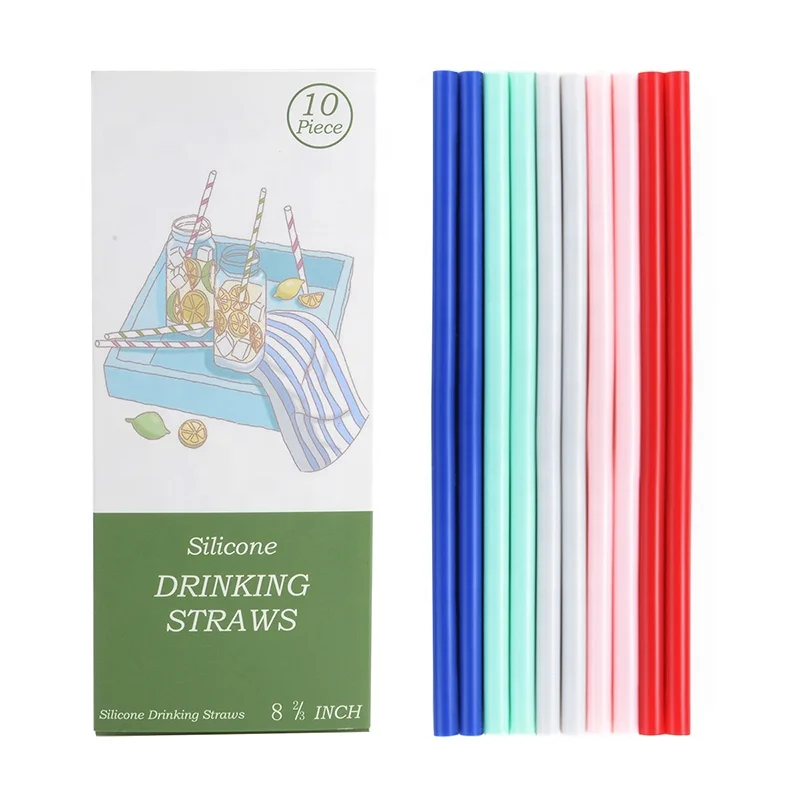 

Premium 14mm Extra Wide Brush free Bubble Tea Collapsible Reusable Big Silicone Drink Bottle Straw, Any color can be customized