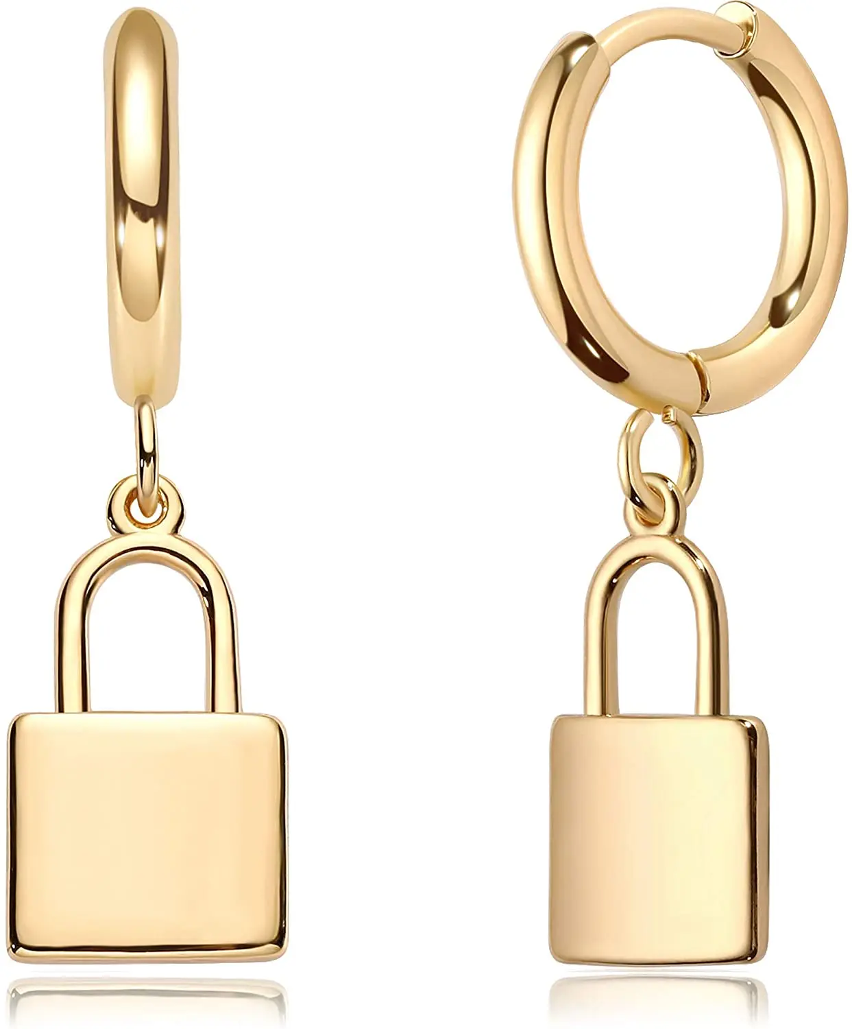 

Sandro New Fashion Design Gold Jewelry 2021 Gold Plated 18K Lock Gold Drop Earrings for Women