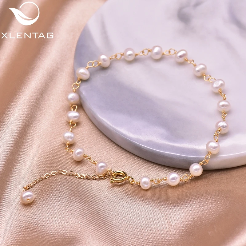 

Original 925 Sterling Silver Natural Fresh Water Pearl Adjustable Handmade Bracelet For Women Gift Fine Jewelry