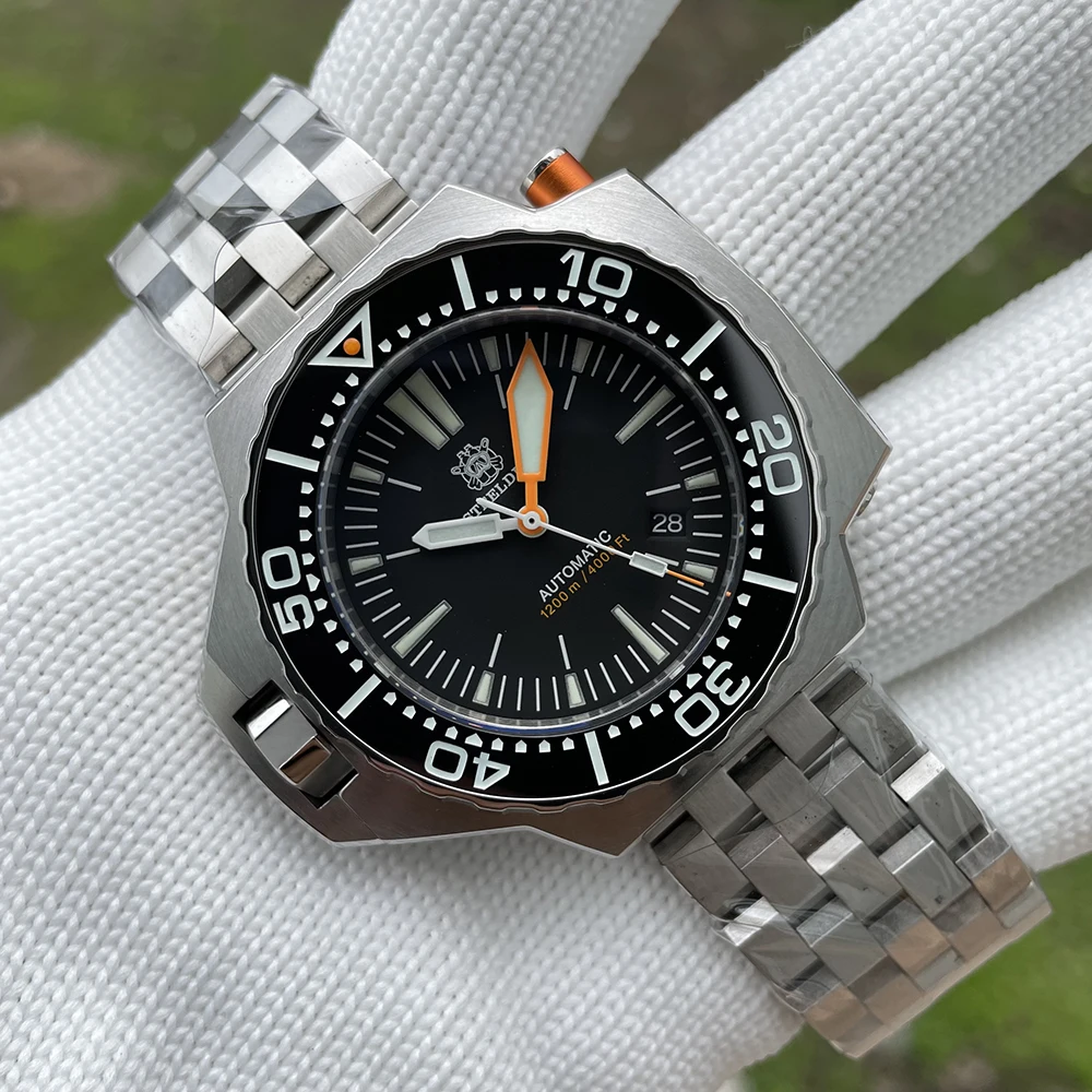 

2021 New Arrival Factory Price Steeldive SD1969 1200M Water Resistant NH35 Automatic Bi-Direction Bezel Dive Watch with Valve