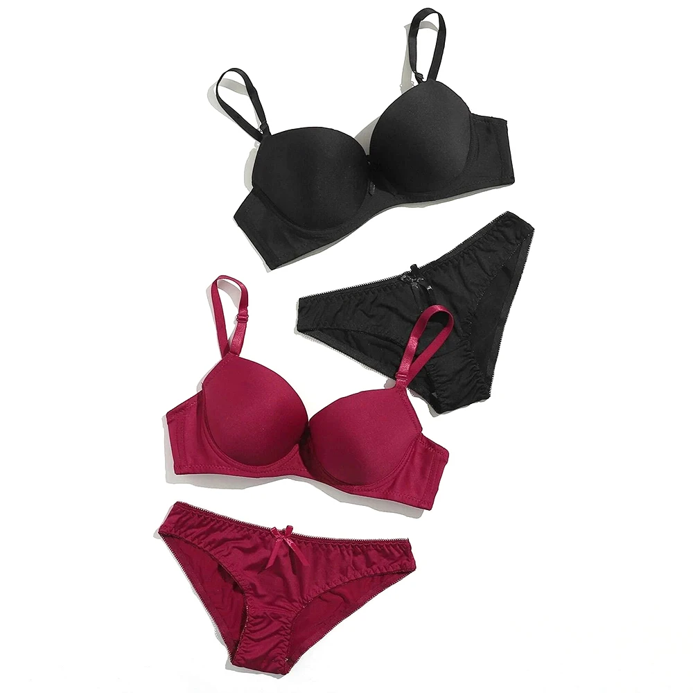 

Fashion Women Wired Bra Set Back Closure Ladies Sexy Bra Brief Set Underwear