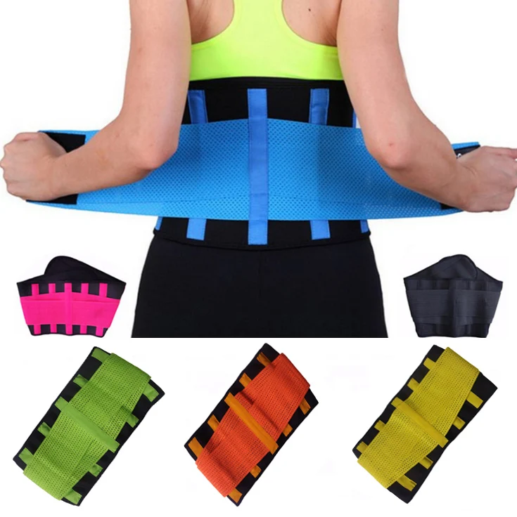 

New Listing Compression Double Strap Latex Magnetic Fitness Waist Trimmer Trainer Women Weight Loss Slimming Tummy Band, Purple/rose red/blue/black