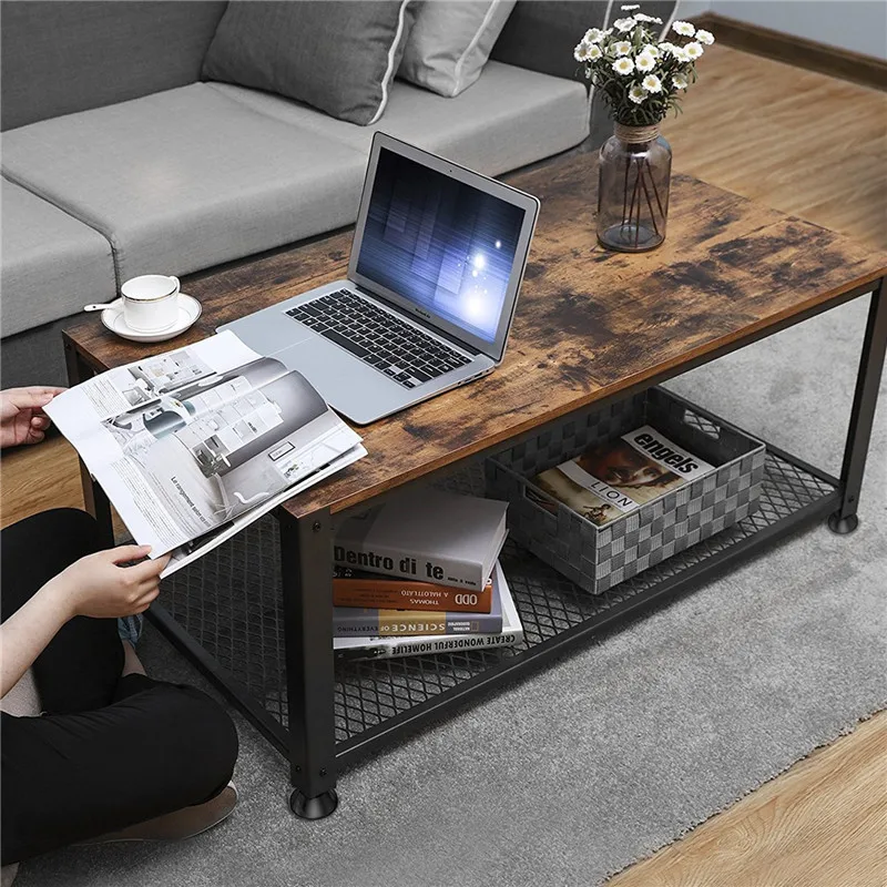 

Hooseng Modern Living Room TV Stand And Coffee Table Set Rectangle