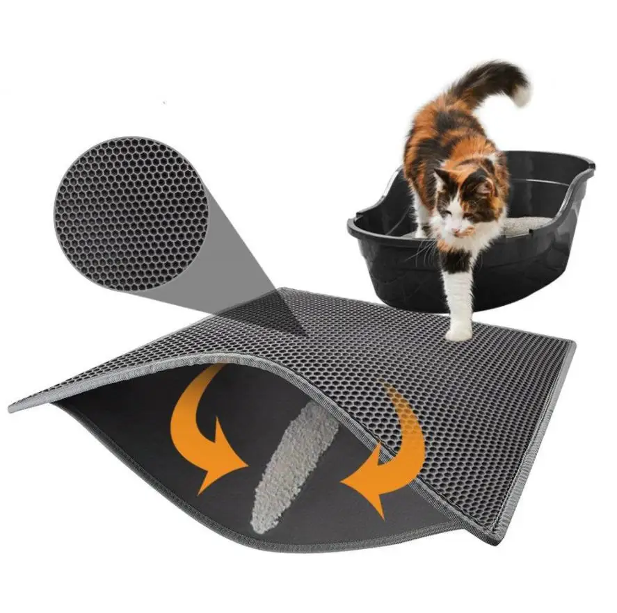 

Wholesale Custom Pet Floor Mat Waterproof Double Layer Honeycomb Cat Litter Mats