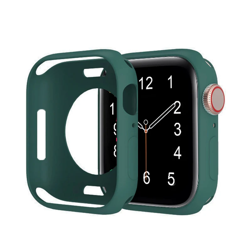 

Rubber Silicone TPU Protective Case Candy Watch Case For Apple iWatch Series 7 6 SE 5 4 3 2 1