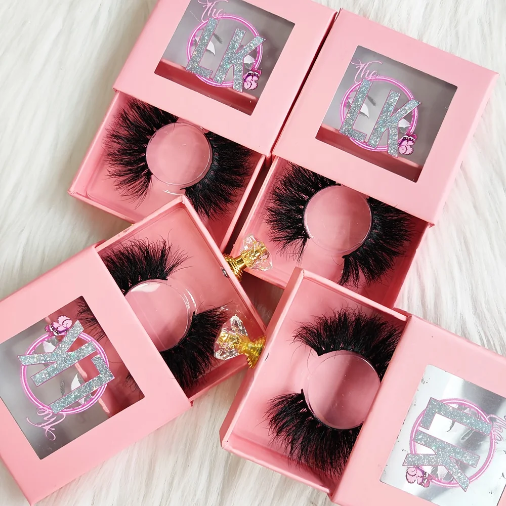 

popular lash for 25mm 3d mink eyelash bulk 100% mink eyelashes 3d false mink lashes natural length 5d lash vendor, Black