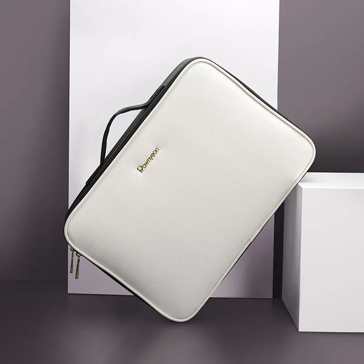 

Rownyeon maletin con par neceser de maquillaj profesional, White and black