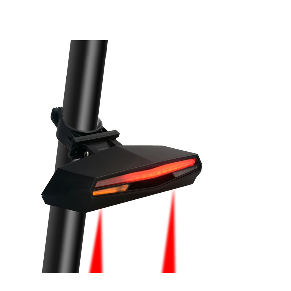 

Red LED Light Indicate 5 Levels Battery Bicycle Light, Black